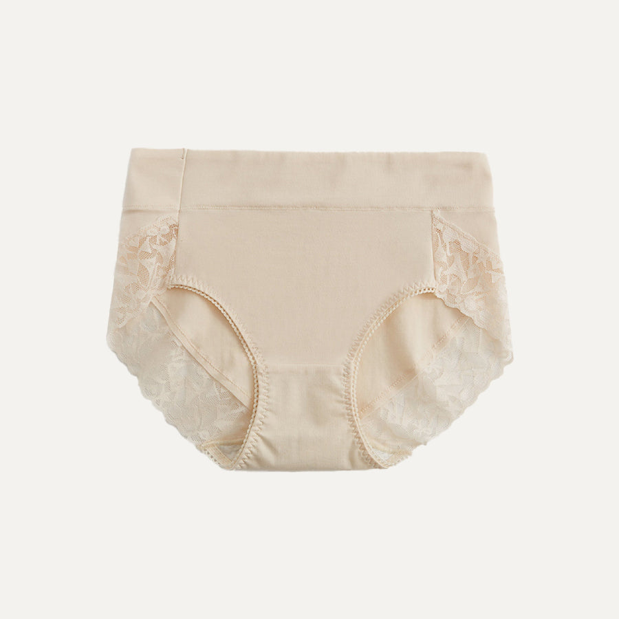 P08_High Waist Slim Tummy Control Panties Plus Size Cotton