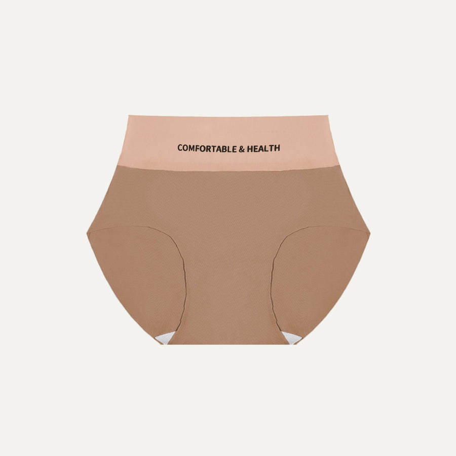 P69_Seamless Ice Silk Middle High Waist Panties